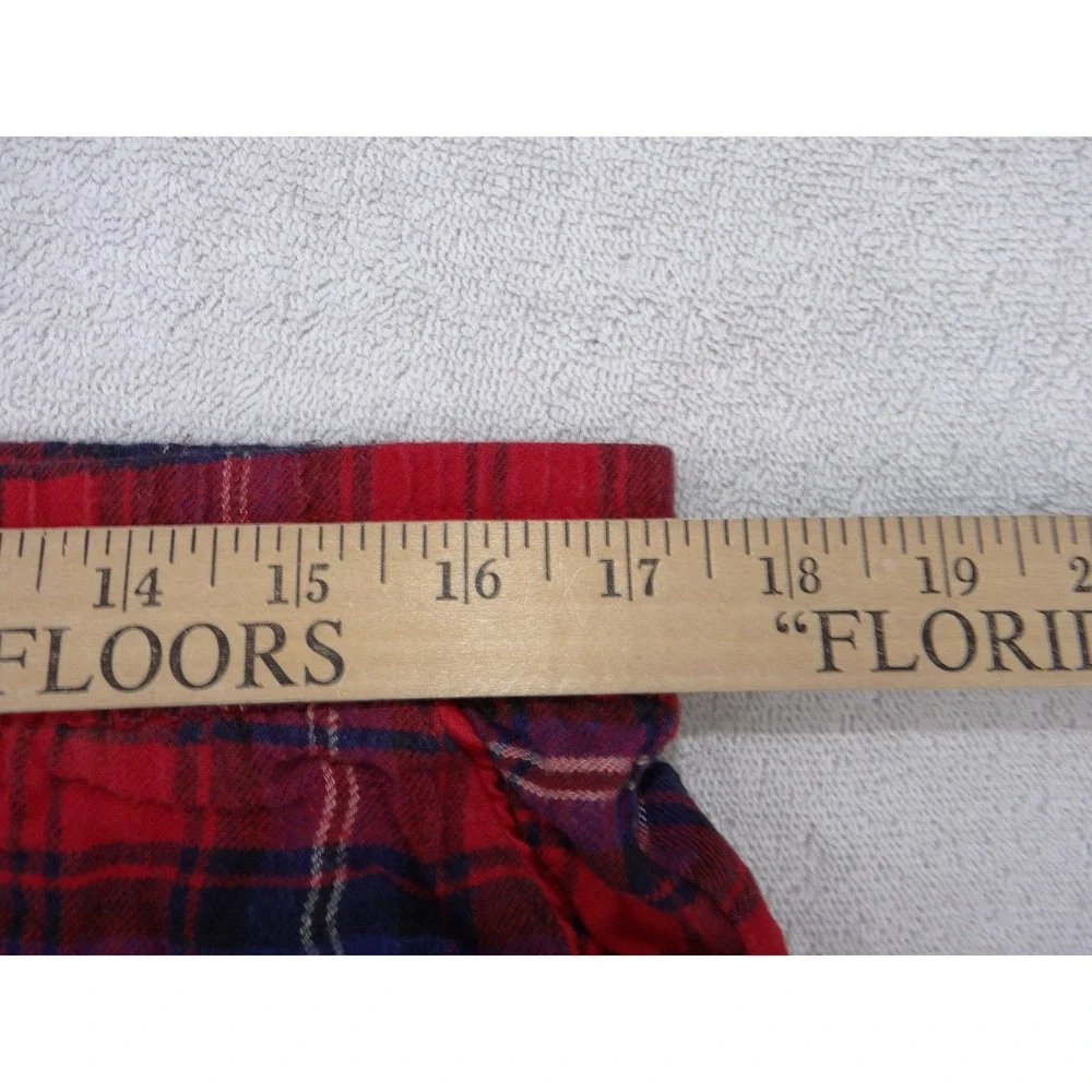 GapBody Mens Pajama Pants Large Red Blue Plaid Flannel Jogger Lounge Sleep